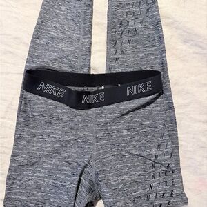 Nike Heather Gray Athletic Leggings